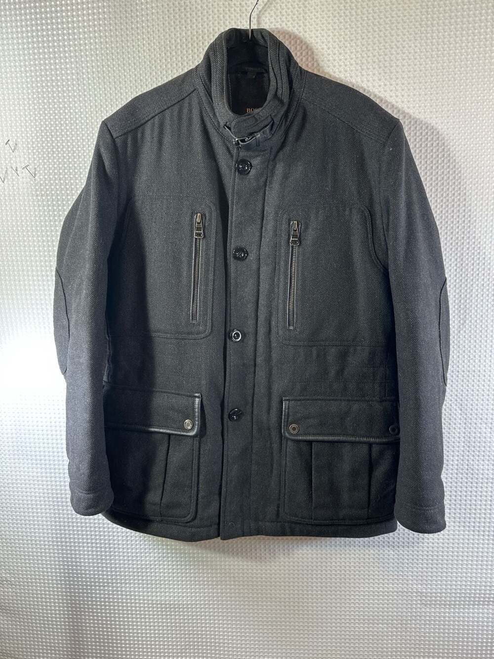 Hugo Boss Tabox Anthracite Gray Wool Blend Field Jacket - Picture 6 of 15
